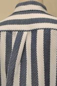 画像7: Cristaseya　 #07EN-S japanese striped cotton pocket tunic　　col.white×navy