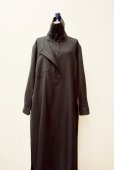 画像4: Cristaseya  #03EE JAPANESE DUBLE WOOL COAT DRESS WITH MAXI COLLAR 　col.BLACK