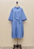 画像3: Cristaseya   LIGHT COTTON  CAFTAN WITH PADDED COLLAR　 col.LIGHT BLUE (3)