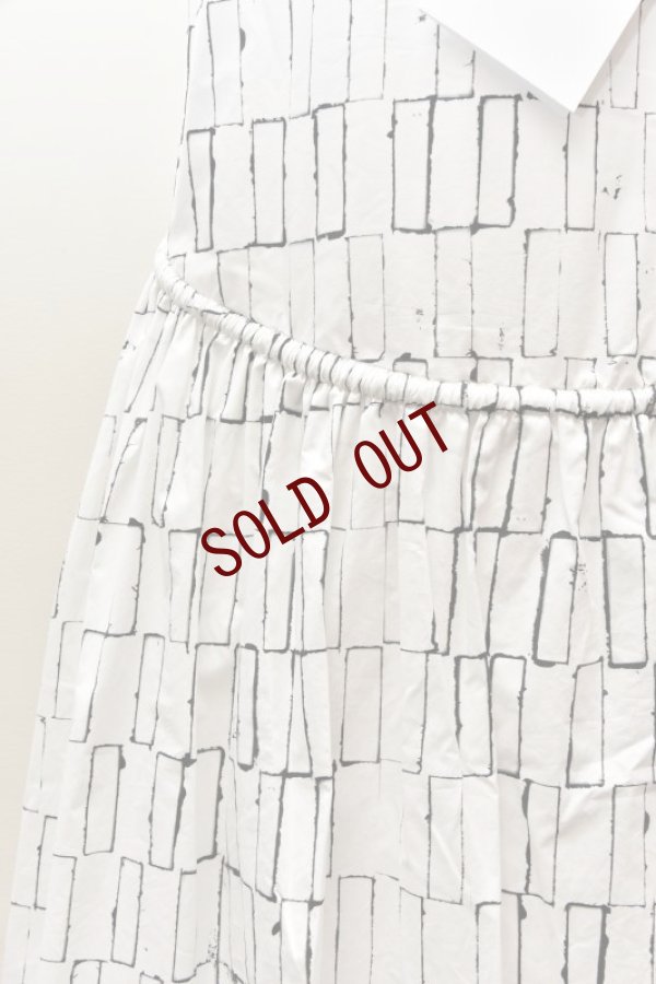 画像7: toogood　" THE BELLRINGER DRESS POPLIN BLOCKS  "　col.CHALK