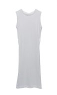 画像1: humoresque　　<br />long slit dress　<br />col.white (1)