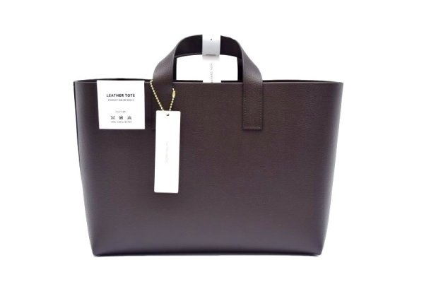 画像1: foot the coacher   LEATHER TOTE  SIZE S  col.DARK BROWN (1)