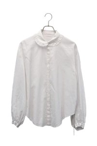 humoresque　　 frill neck blouse　 col. white