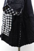 画像9: DANIELA GREGIS  "cappotto coat cornice taglio vivo foderato lavato"　col.BLACK  CHECK 1cm WHITE BLACK