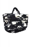 画像1: DANIELA GREGIS  "borsa crochet bag soffione" col, WHITE BLACK MIX (1)