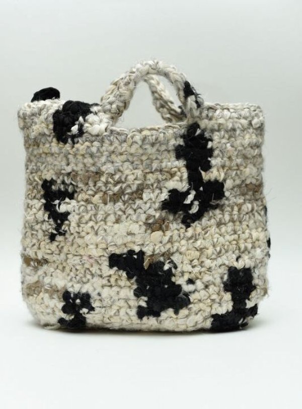 画像4: DANIELA GREGIS  "borsa crochet bag ramo" col, WHITE BLACK MIX