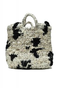 DANIELA GREGIS  "borsa crochet bag ramo" col, WHITE BLACK MIX