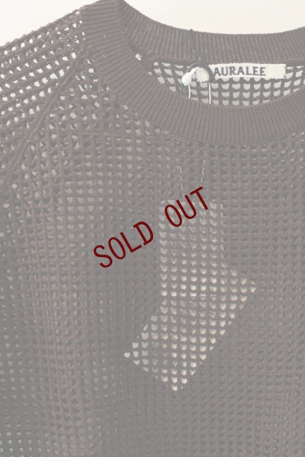 画像3: AURALEE  "SUPER HARD TWIST LINEN MESH KNIT TEE"【A21ST02MR】col. DARK BROWN