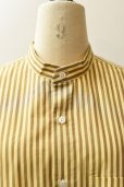 画像2: Cristaseya　<br />Striped Cotton Mao Shirt 　<br />col.Yellow Brown Stripes (2)