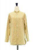 画像1: Cristaseya　<br />Striped Cotton Mao Shirt 　<br />col.Yellow Brown Stripes (1)