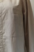 画像4: Cristaseya　<br />Japanese Striped Cotton Mao Shirt<br />col.Small Brown Stripes (4)