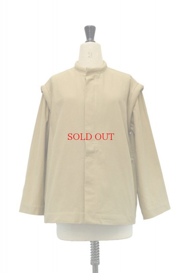 画像1: Cristaseya　 Japanese Cotton＆Linen Padded Jacket col.Khaki