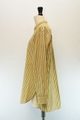 画像3: Cristaseya　 Striped Cotton Mao Shirt 　 col.Yellow Brown Stripes