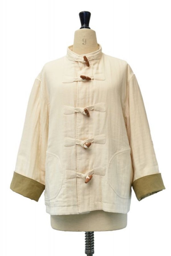 画像1: Cristaseya    Japanese Triple Gauze Patched Jacket    col.White