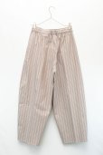 画像4: Cristaseya   <br />Japanese Striped Cotton Moroccan Pajama Pants   <br />col.Large Brown Stripes (4)