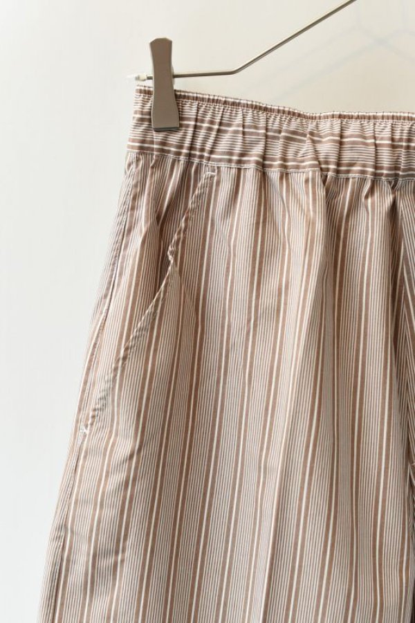 画像2: Cristaseya    Japanese Striped Cotton Moroccan Pajama Pants    col.Large Brown Stripes
