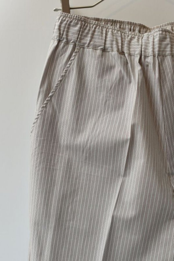 画像2: Cristaseya    Japanese Striped Cotton Moroccan Pajama Pants    col.Small Brown Stripes