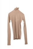 画像1:  AURALEE    "HIGH GAUGE SHEER RIB TURTLE NECK L/S TEE" col.BEIGE (1)