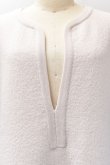 画像1: Cristaseya　 13S-WH-BIS　 FELTED WOOL CAFTAN -5cm SHORTER　 col.WHITE  (1)