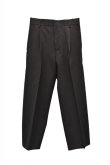 画像1: Cristaseya　  35H-BIS-CRE-SA　 JAPANESE CREPE WOOL PLEATED CROPPED TROUSERS　 col.BLACK (1)