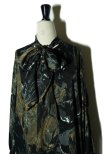 画像3: Dessin de mode　 ボウタイギャザースリーブワンピース　 col.BLACK MARBLE (3)