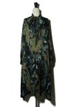 画像2: Dessin de mode　 ボウタイギャザースリーブワンピース　 col.BLACK MARBLE (2)