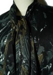 画像8: Dessin de mode　 ボウタイギャザースリーブワンピース　 col.BLACK MARBLE (8)