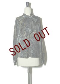 Dessin de mode　 ボウタイギャザースリーブブラウス　 col.BLACK MARBLE