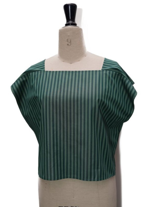 画像2: Cristaseya　 12SR-AL-ST-GR 　 SQUARED TOP　 col.GREEN STRIPES