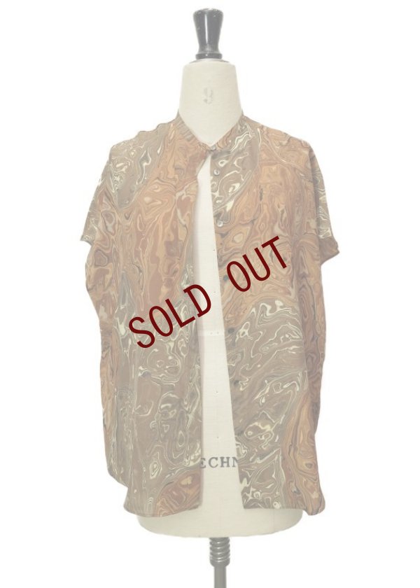 画像3: Dessin de mode　 フレンチスリーブシャツ　 col.BROWN MARBLE