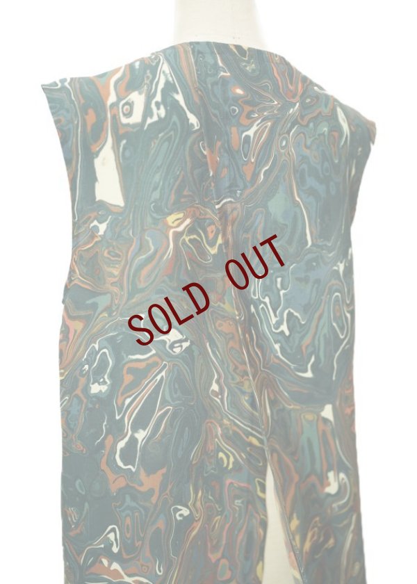 画像6: Dessin de mode　 バックスリットノースリーブワンピース　 col.GREEN MARBLE