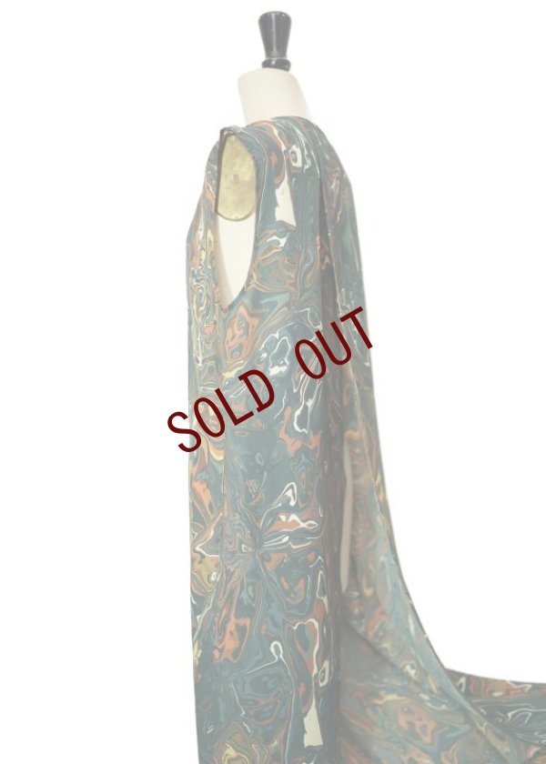 画像7: Dessin de mode　 バックスリットノースリーブワンピース　 col.GREEN MARBLE