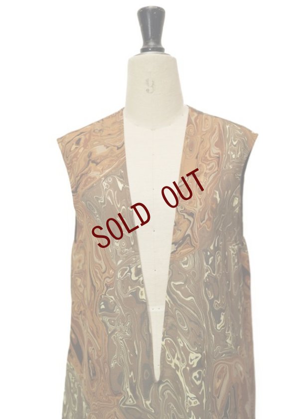 画像5: Dessin de mode　 バックスリットノースリーブワンピース　 col.BROWN MARBLE