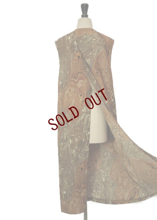 画像4: Dessin de mode　 バックスリットノースリーブワンピース　 col.BROWN MARBLE