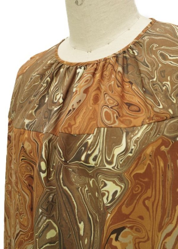 画像4: Dessin de mode　 ケープワンピース　 col.BROWN MARBLE