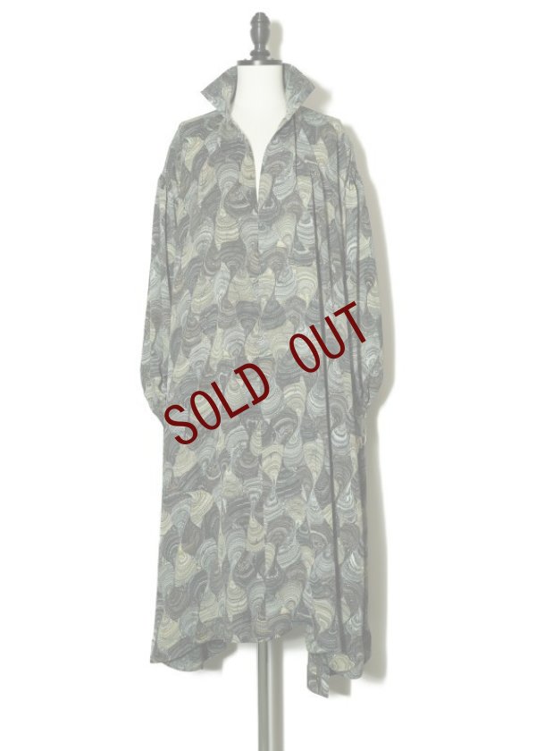 画像3: pas deux pareils　 KYOTO MARBLE　 Aラインワンピース　 col.BLACK SHELL