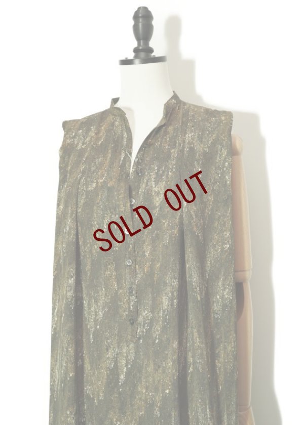 画像3: pas deux pareils　 KYOTO MARBLE　 ノースリーブバルーンワンピース　 col.STARDUST