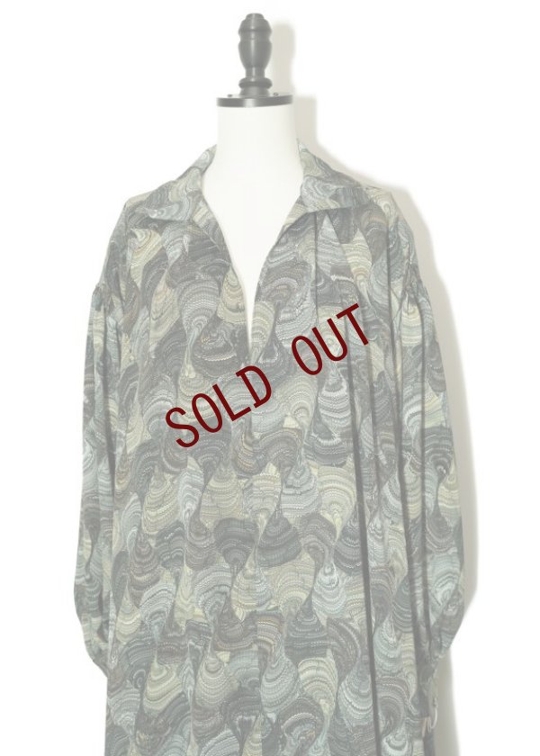 画像4: pas deux pareils　 KYOTO MARBLE　 Aラインワンピース　 col.BLACK SHELL