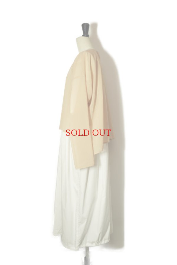 画像2: TENNE HANDCRAFTED MODERN　 LAYERD BALLOON DRESS　 col. ORANGE / WHITE