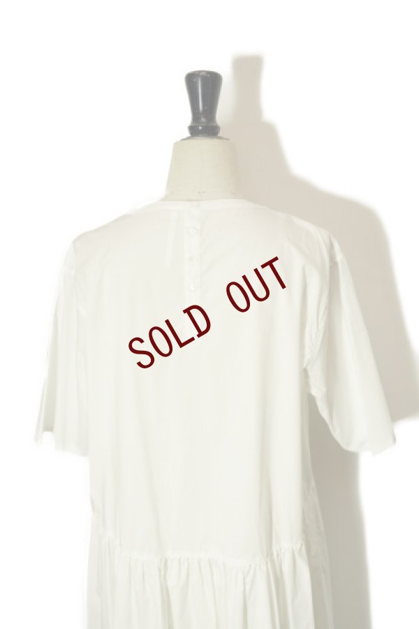 画像10: TENNE HANDCRAFTED MODERN　 LAYERD BALLOON DRESS　 col. ORANGE / WHITE