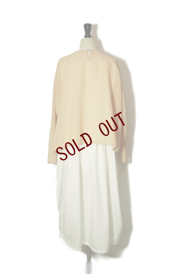 画像3: TENNE HANDCRAFTED MODERN　 LAYERD BALLOON DRESS　 col. ORANGE / WHITE