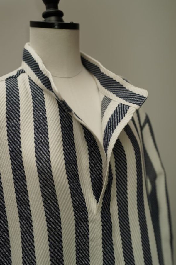 画像3: Cristaseya　 09EN-ST-BL 　 MAXI TUNIC　 col.BLUE with WHITE STRIPES