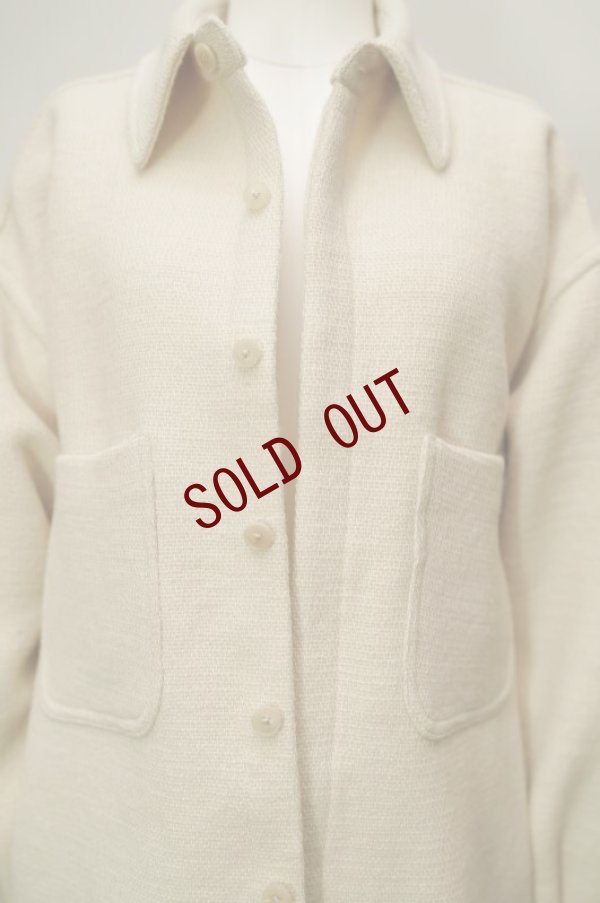 画像6:  AURALEE　 SHETLAND WOOL ORGANIC COTTON WOVEN CLOTH SHIRTS BLOUSON　 col.IVORY