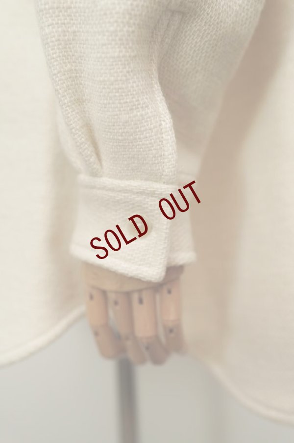 画像8:  AURALEE　 SHETLAND WOOL ORGANIC COTTON WOVEN CLOTH SHIRTS BLOUSON　 col.IVORY