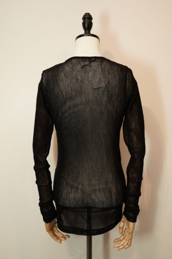 画像6:  AURALEE　 WOOL RASCHEL MESH L/S TEE　 col.BLACK