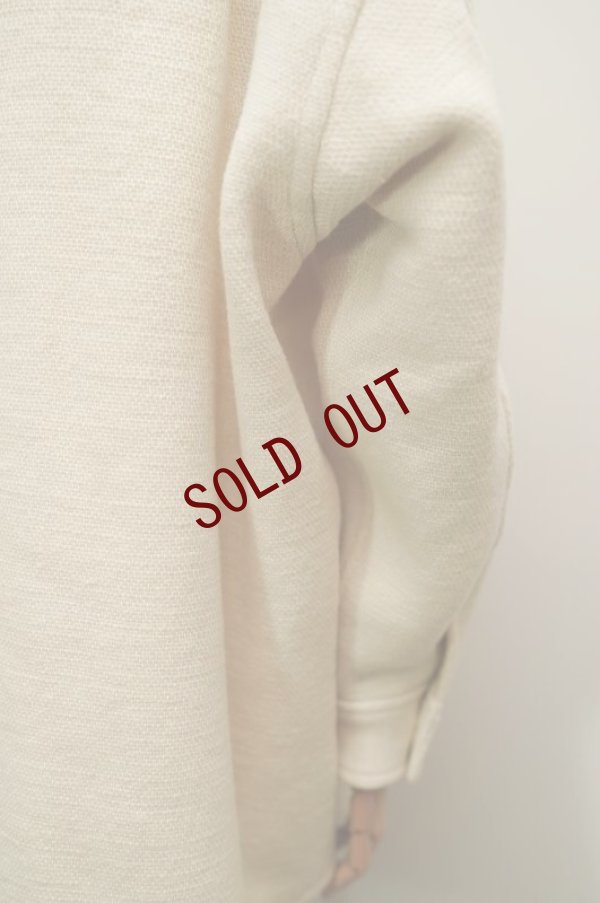 画像9:  AURALEE　 SHETLAND WOOL ORGANIC COTTON WOVEN CLOTH SHIRTS BLOUSON　 col.IVORY