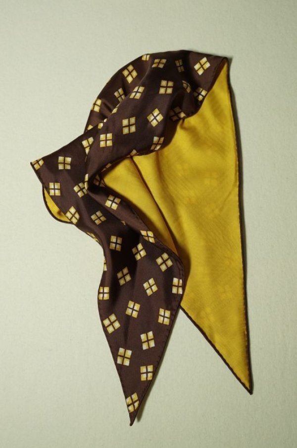 画像4: Fratelli Luigi　 Rhombus Scarf　 col.Brown × Yellow