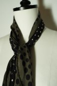 画像2: Fratelli Luigi　<br />Rhombus Scarf　<br />col.Black × White (2)