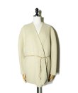 画像1: TENNE HANDCRAFTED MODERN  NO COLLAR KNIT JACKET  col.BEIGE (1)