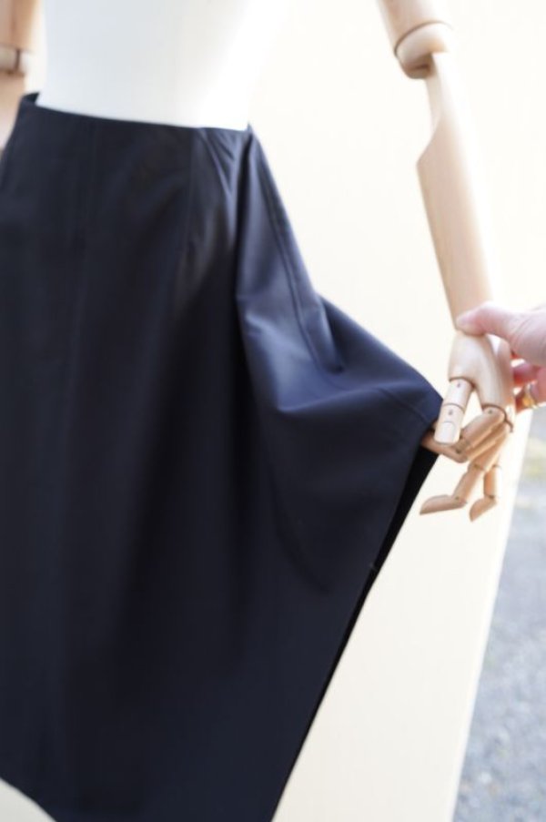 画像5: BOWTE　 WOOL MOHAIR DOSKIN NAVY ASYMMETRY SKIRT　 col.DK. NAVY